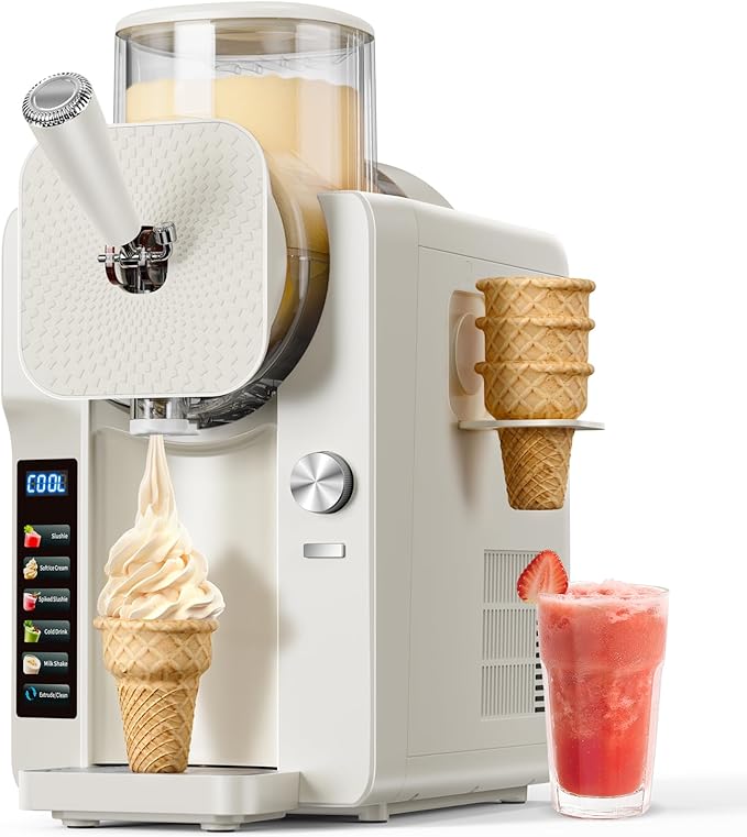 Slush Machine & Ice Cream Maker Machine 2-IN-1, 6