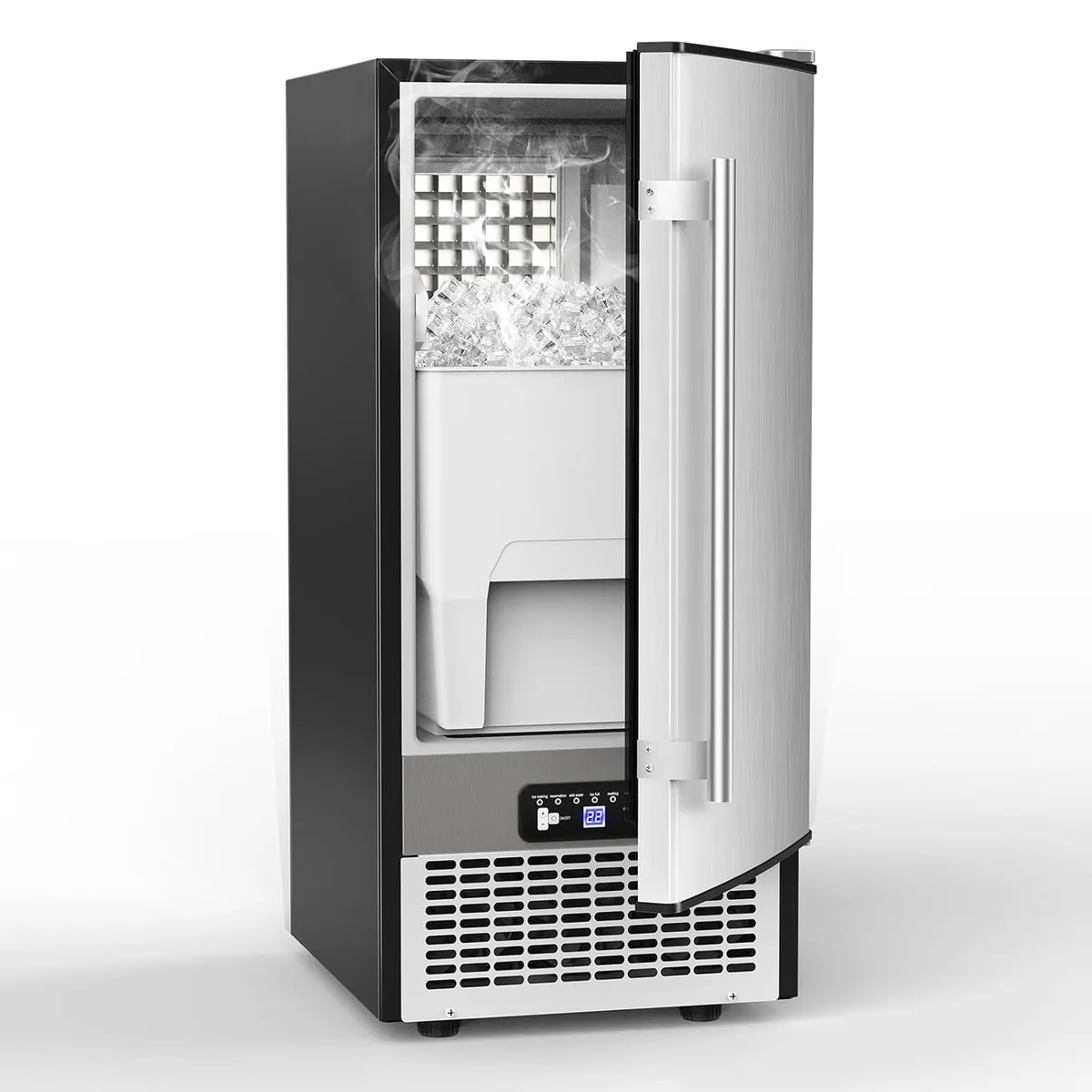 SOZT Under Counter Ice Maker, 120LBS/24H Commercial Ice Machine