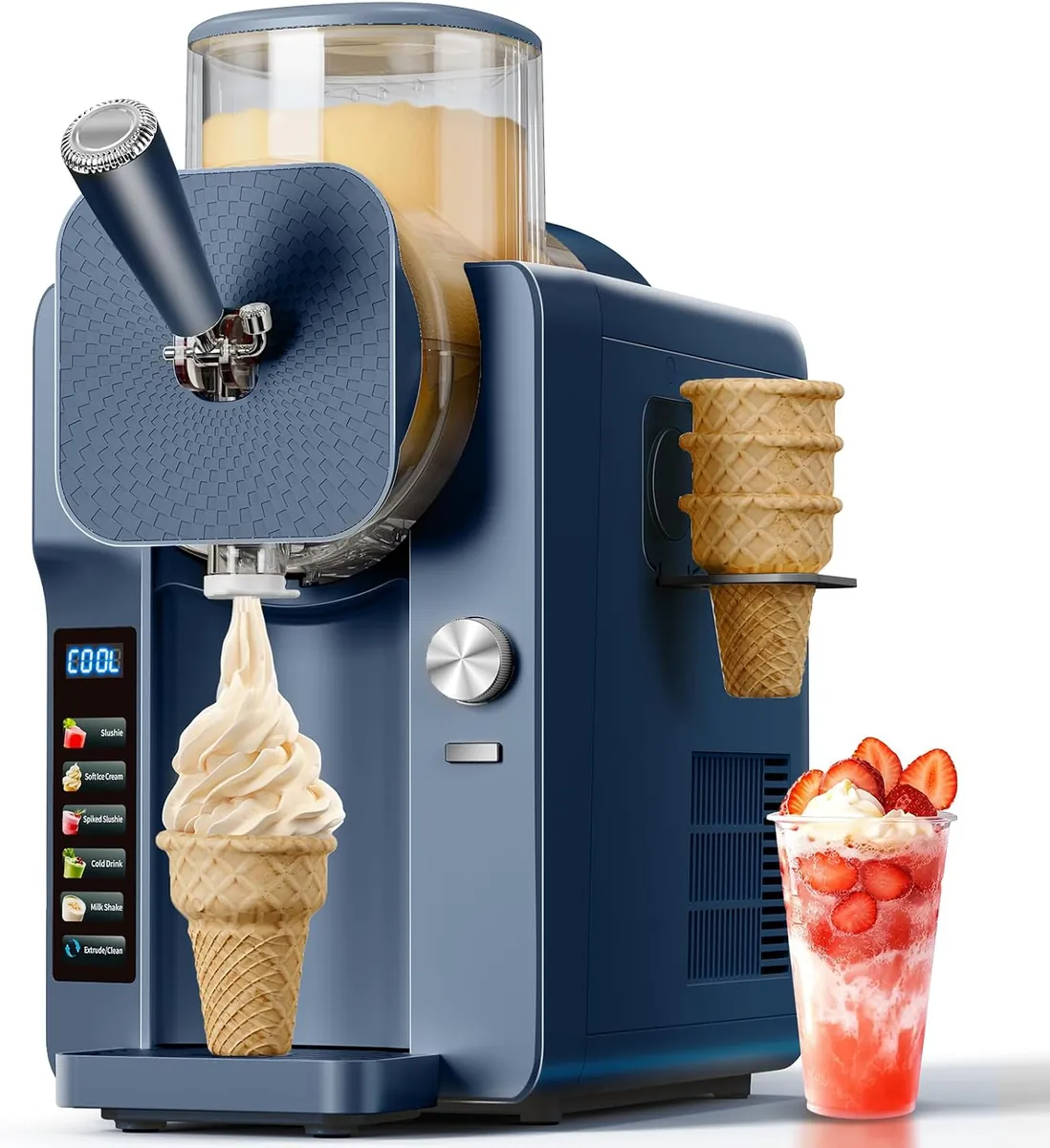SOZT Slush Machine & Ice Cream Maker Machine 2-IN-1