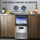 Under Counter Ice Maker Machine, 100LBS/, photo 3