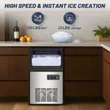 Nugget Ice Maker Machine, 100LBS/24H, 20, photo 3