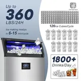 Commercial Ice Maker Machine 360LBS/24H,, photo 3