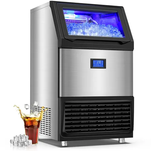 SOZT 450Lbs/24H Under Counter Commercial Ice Machine with 160LBS Large Storage B