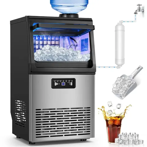 SOZT Under Counter Ice Maker Machine, 100LBS/24H, 20LBS Capacity