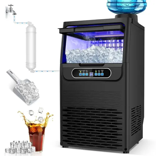 SOZT 100LBS/24H High Output - Commercial Under Counter Ice Maker with 30LBS Stor